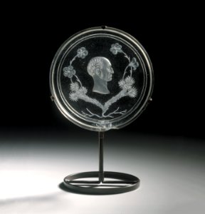 20. Dominik Biemann, Medailon s portrétem Kašpara Marii hraběte ze Šternberka, po r. 1830, Uměleckoprůmyslové muzeum v Praze