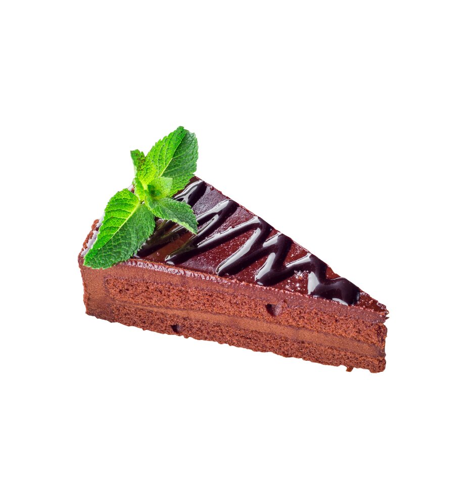 Piece chocolate cake food