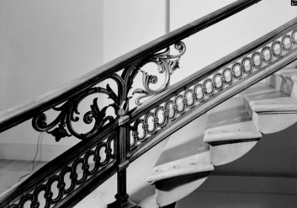 22. INTERIOR, DOUBLE STAIRWAY LEADING TO MODEL HALL