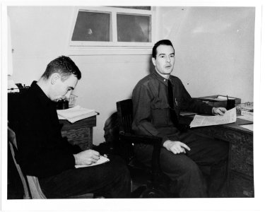 80-G-201596 - Taking dictation, NAS Adak (1943)