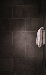 Towel rack brown bathroom