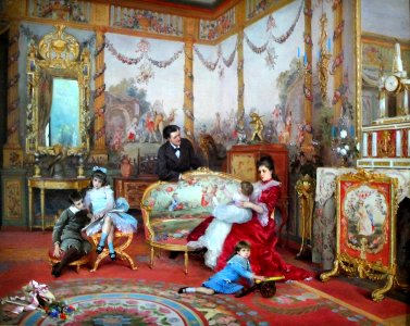 A de la Brely Victorien Sardou et sa famille vers 1886