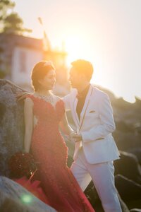 Field wedding photo beauty