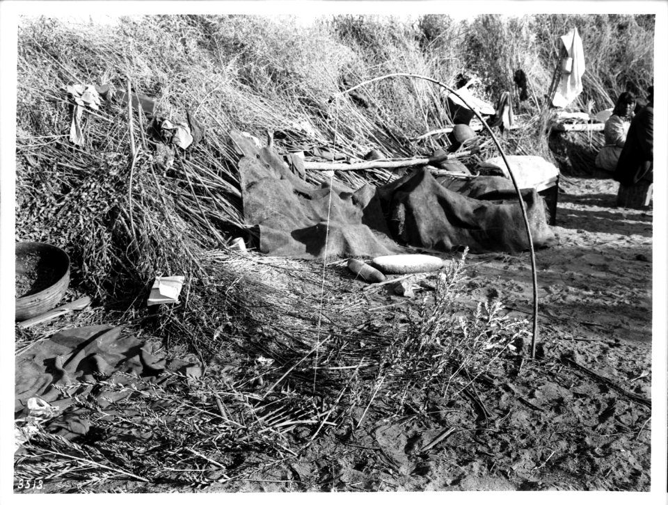 A game trap near a Chemehuevi Indian camp, ca.1900 (CHS-3513)