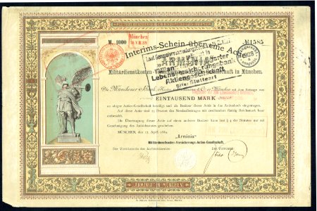 Arminia Militärdienstkosten-Versicherungs AG 1889