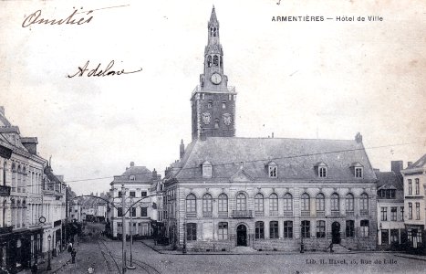 Armentières — Hôtel de Ville en 1900