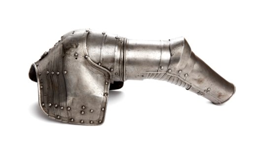 Armskena och axelstycke till rustning, 1600-tal - Livrustkammaren - 106470