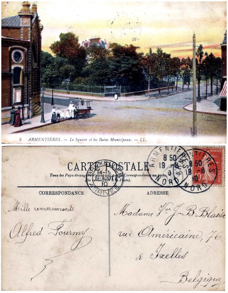 ARMENTIÈRES, Le Square et les Bains Municipaux