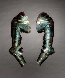 Armskenor till rustning, 1700-talets slut - Livrustkammaren - 107059