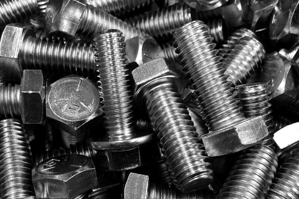 Screw steel gray industry
