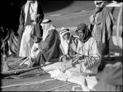 Bedouin life in Trans-Jordan. The chief entertainer. A black minstrel LOC matpc.15663