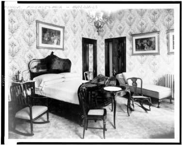Bedroom in Hotel Bellevue-Stratford, Philadelphia, Pennsylvania) - William H. Rau LCCN95503614