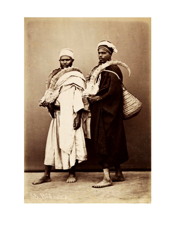 Bedouins (two men carrying horns), Cairo