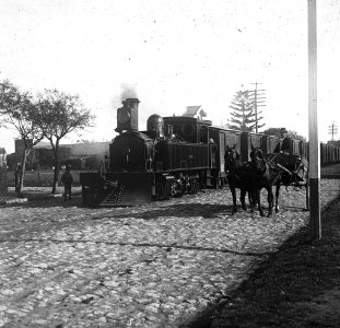 C40f393. Colocación de vías. Locomotora