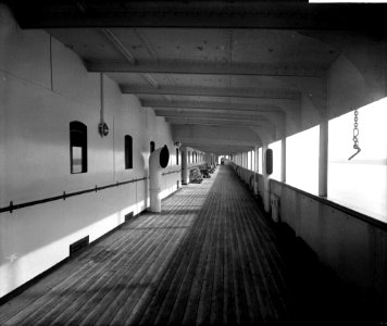 Cabin Class Promenade on the 'Missanabie' (1914) RMG G10957