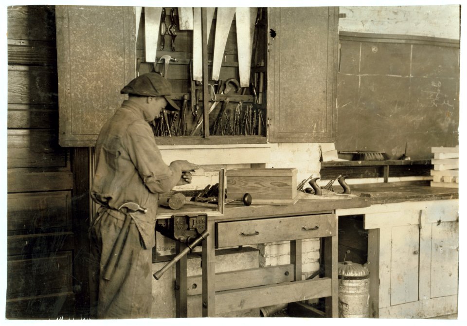 Cabinet work. Pauls Valley Training School. See 4833-4842. LOC nclc.05249