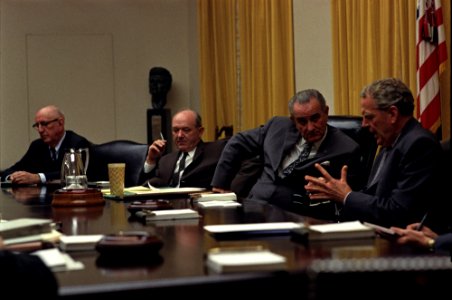 Cabinett Room, President Johnson Oct. 1968