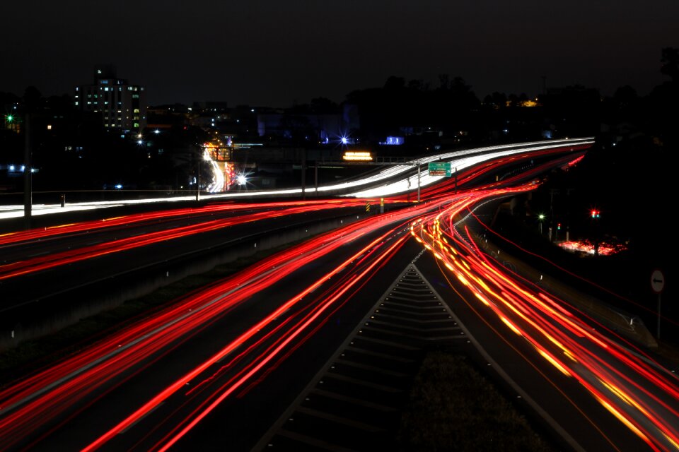 Dark night lights photo