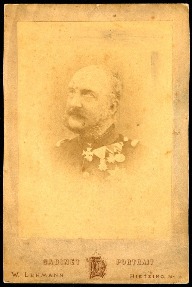 Cabinet Portrait Wilhelm Lehmann Hitzing No. 6 Porträt König Georg V. von Hannover, Bildseite