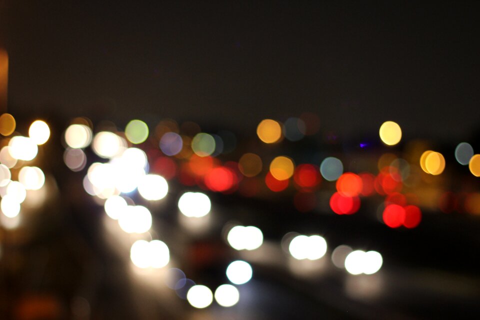 Night bokeh brown bokeh