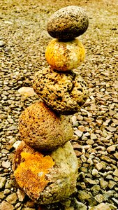 Stones in column style