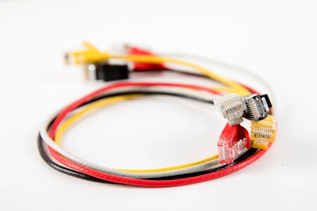 Rj-45 network connector lan cable photo