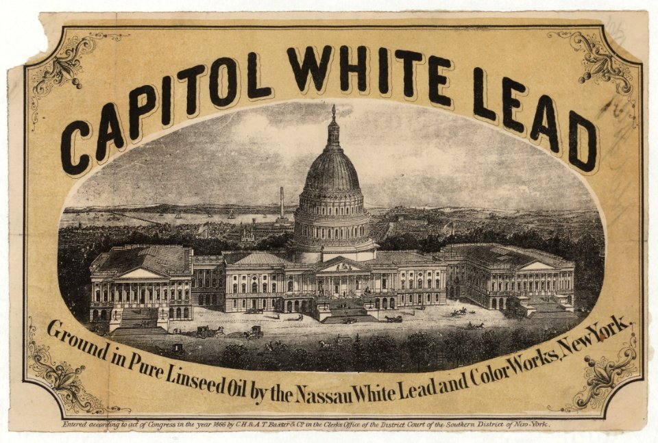 Capitol white lead - Ground in pure linseed oil by the Nassau White Lead and Color Works, New York LCCN2001701501