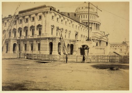 Capitol, Washington, D.C., north-east view. Dome and front unfinished, June 28, 1863 LCCN2006683265 photo