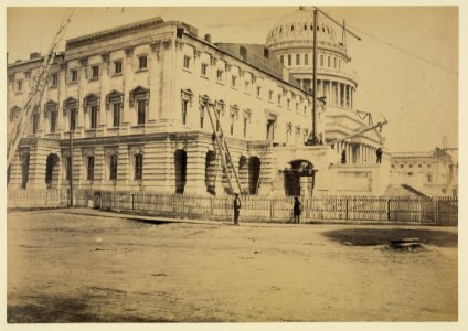 Capitol, Washington, D.C., north-east view. Dome and front unfinished, June 28, 1863 LCCN2006683265