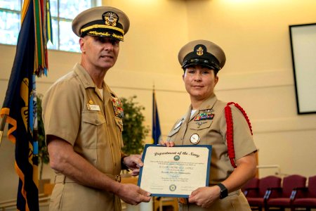 CAPT Sandin awarding RDC certificate to ICC Lopez, June 2021