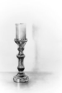 Candle graphite art photo