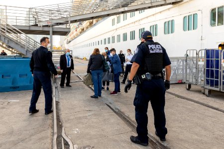 Celebrity Eclipse passengers disembark in San Diego to a jet waiting to take them to their home countries - 49740053757