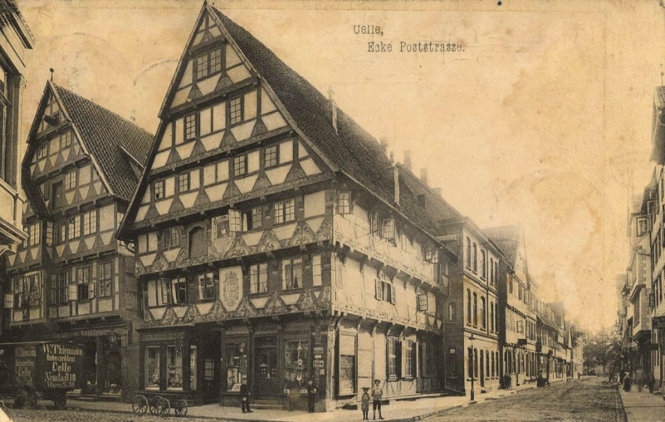Celle, Niedersachsen - Ecke Poststraße (Zeno Ansichtskarten)