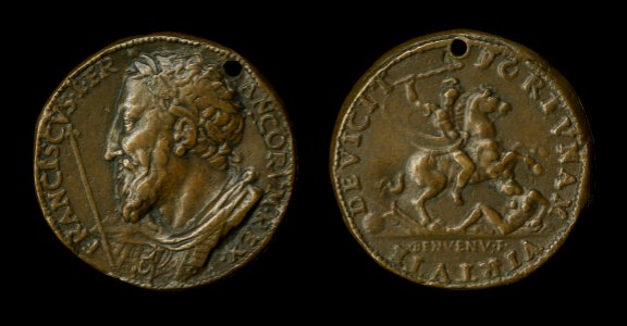 Cellini - Designed by - Cast bronze medal. Pierced, 1537, 1939,0612.1