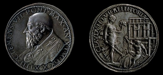 Cellini - Die Engraved or Modelled for Reducing Machine - Struck silver medal, 1534, G3,PMAR4.6