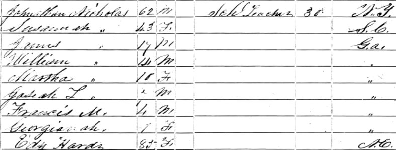 Census 1850 Nicholas