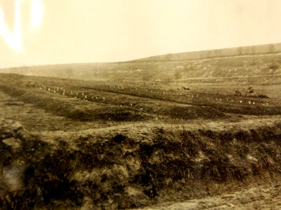 Cemetery No. 15, G.R.S. under construction by G.R.S. Unit 304, Death Valley, France, 1918 (28327630705)