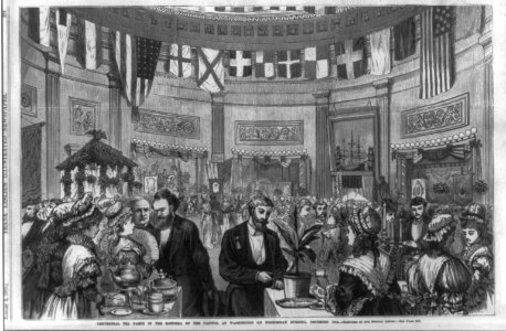 Centennial Tea Party in Rotunda of U.S. Capitol, Washington, Wednesday evening, Dec. 16, 1875 LCCN2005694685
