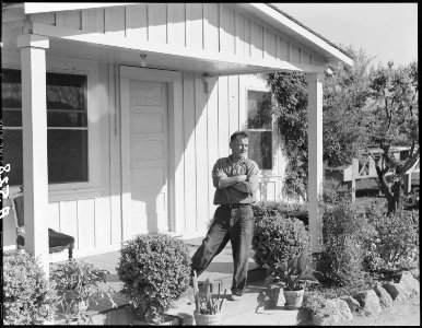 Centerville, California. Yugoslavian farmer is taking over berry farm formerly operated by resident . . . - NARA - 536420