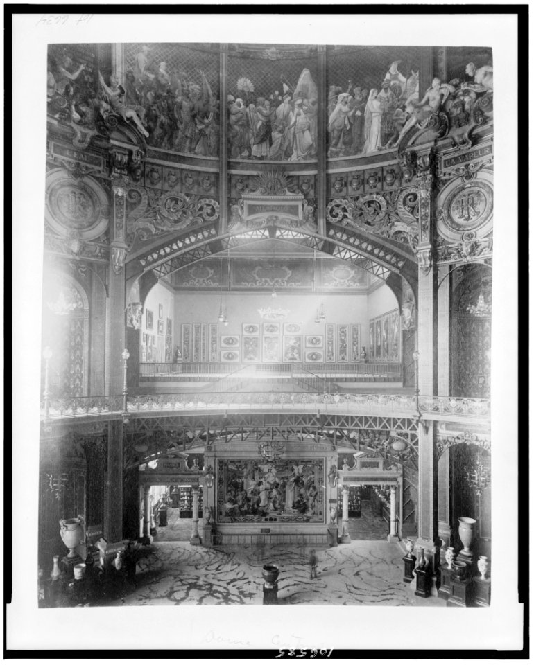 Central Dome, interior view, showing exhibit of art work and vases, Paris Exposition, 1889 LCCN92520423