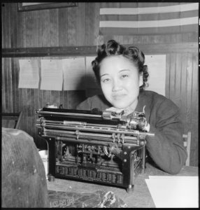 Centerville, California. Stenographer for Japanese American Citizens League of Mt. Eden township. . . . - NARA - 536416