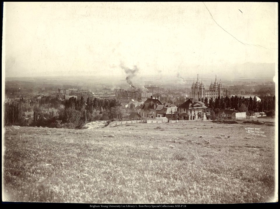 Central Part of Salt Lake City from Capitol Hill, C.R. Savage, Photo.