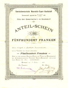 Centralschweizerische Naturmilch-Exportges. 1895