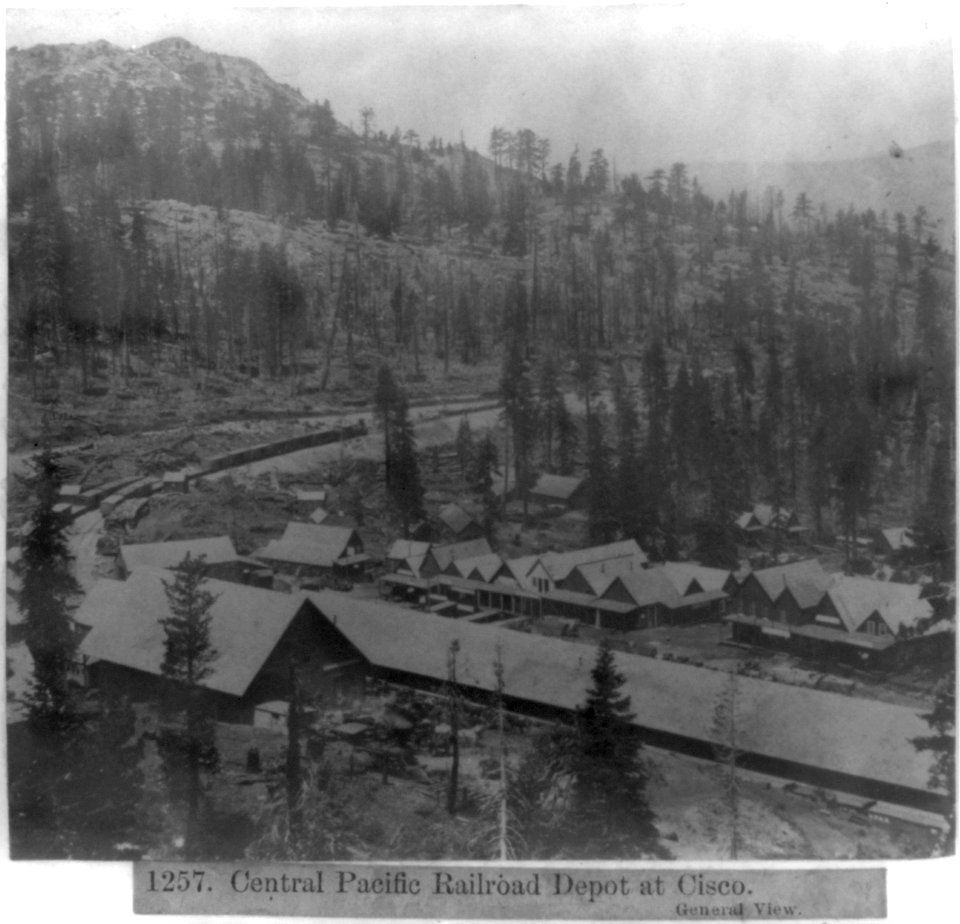 Central Pacific Railroad depot at Cisco - General View LCCN2002723856