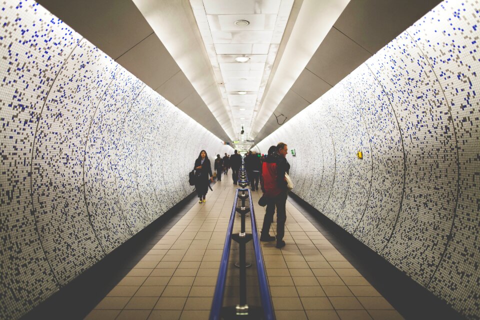 Walking tunnel path photo