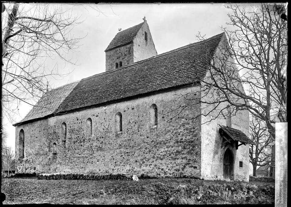 CH-NB - Kirchbühl, Kirche St. Martin, vue partielle extérieure - Collection Max van Berchem - EAD-6765