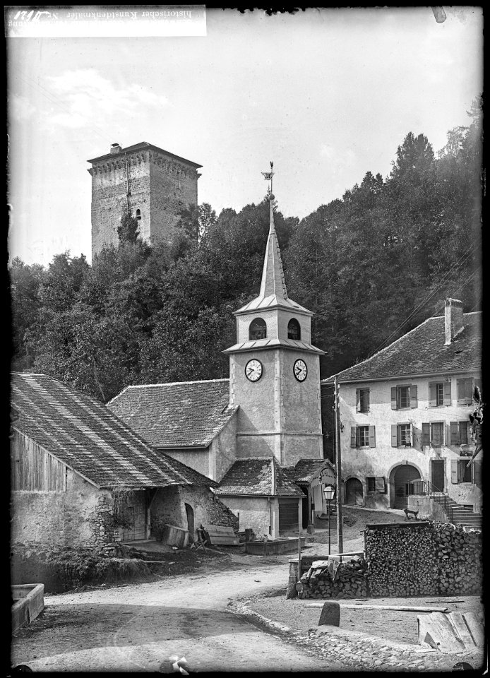 CH-NB - Les Clées, Église, vue partielle - Collection Max van Berchem - EAD-7207