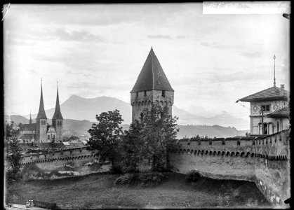 CH-NB - Luzern, Museggmauer, vue partielle - Collection Max van Berchem - EAD-6734