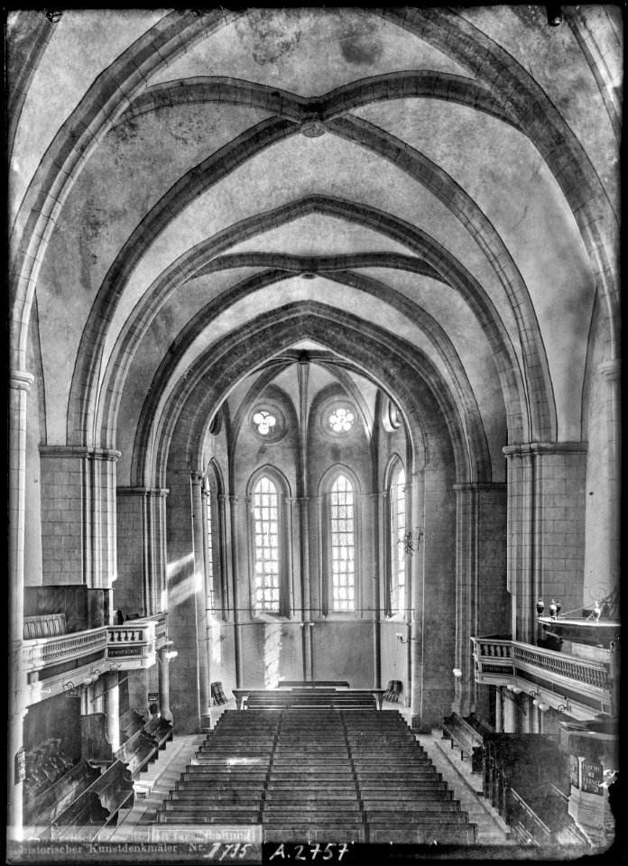 CH-NB - Lausanne, Église réformée Saint-François, vue partielle intérieure - Collection Max van Berchem - EAD-7322