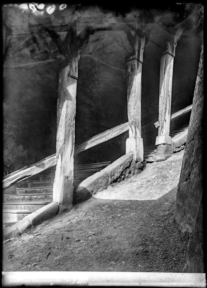 CH-NB - Lausanne, Escaliers du Marché, vue partielle - Collection Max van Berchem - EAD-7274